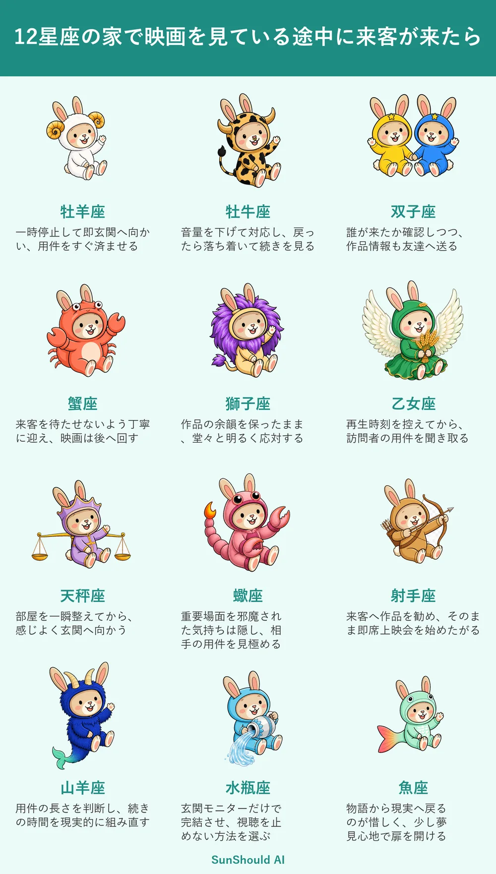 映画の途中に来客が来る12星座あるある｜牡羊座は即応対、射手座は上映会
