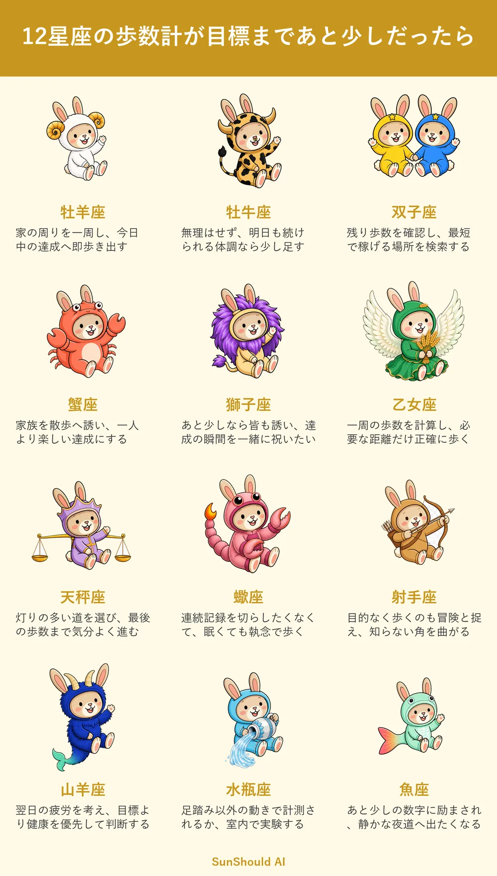 歩数計が目標目前の12星座あるある｜牡羊座は即歩き、蠍座は執念