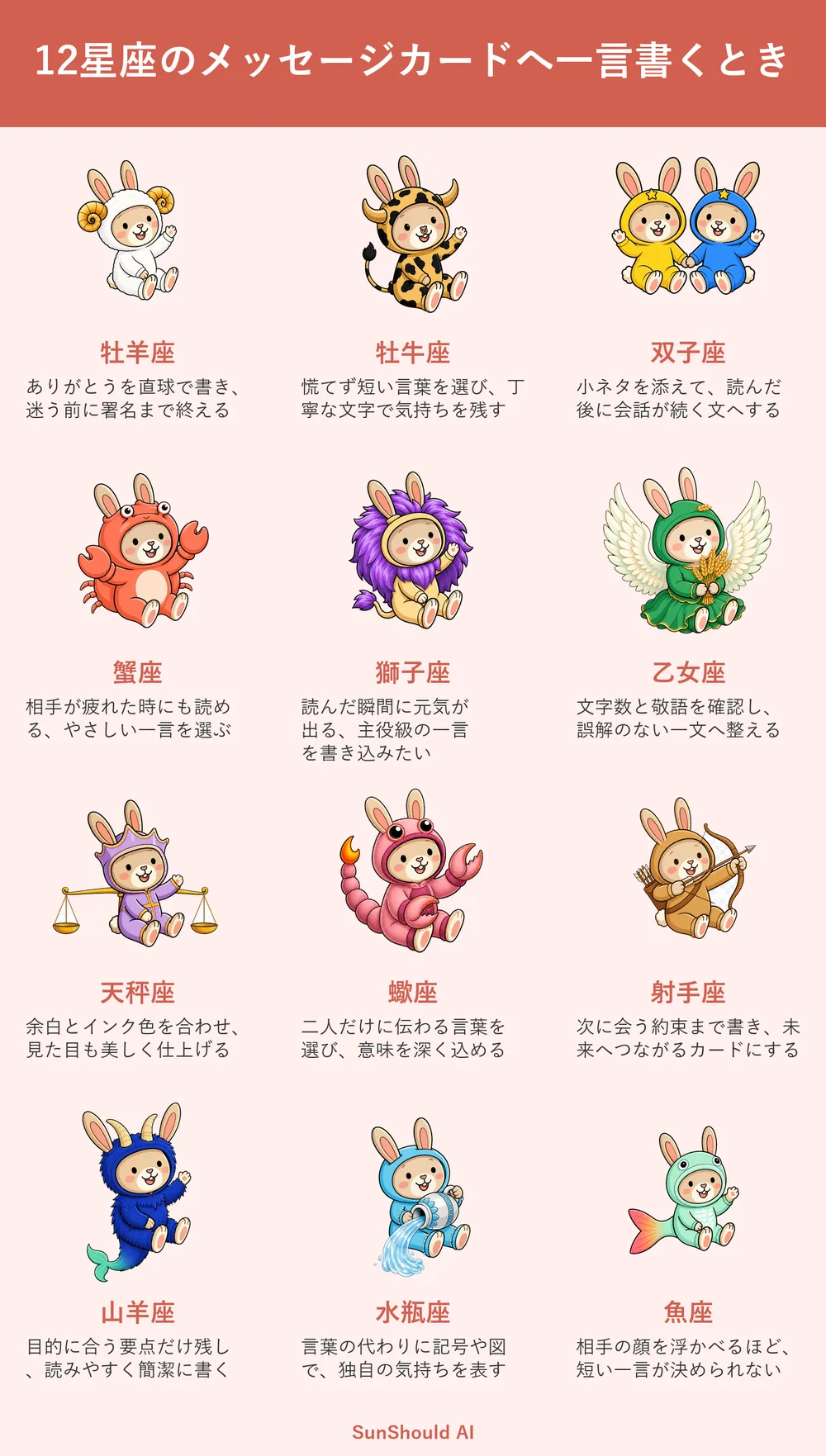 カードへ一言書く12星座あるある｜牡羊座は直球、魚座は決められない