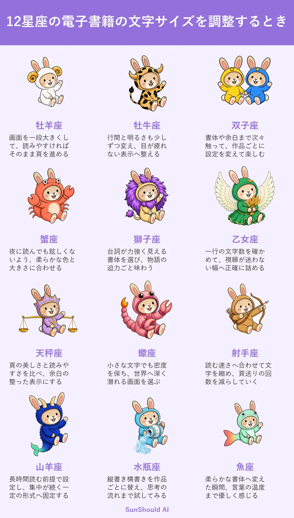 電子書籍の文字サイズを調整するときの12星座あるある｜牡羊座は即決定