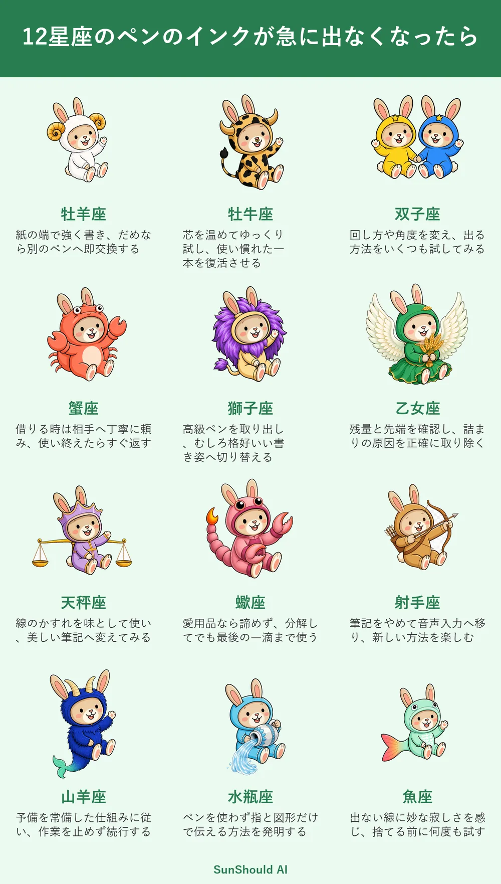 ペンが書けない12星座あるある｜牡羊座は即交換、蠍座は最後まで使う